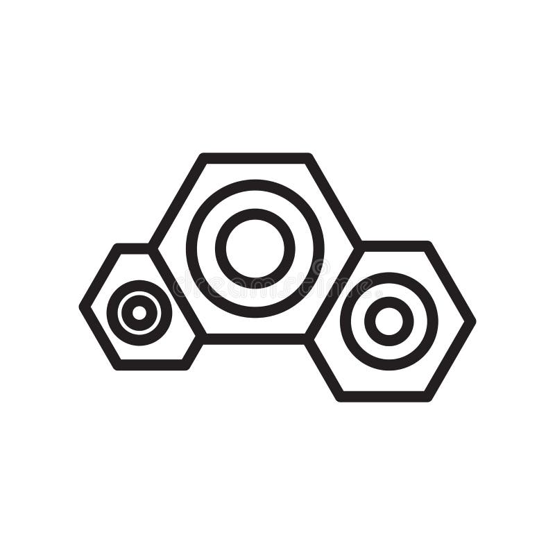 Game with Hexagons icon vector sign and symbol isolated on white stock illustration