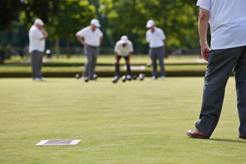 Game of Lawn Bowls stock image. Image of neat, recreation 15306597
