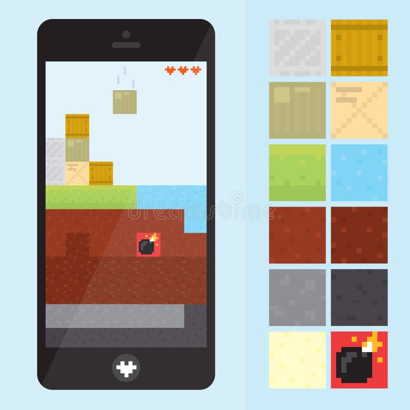 Game level for gadgets vector illustration