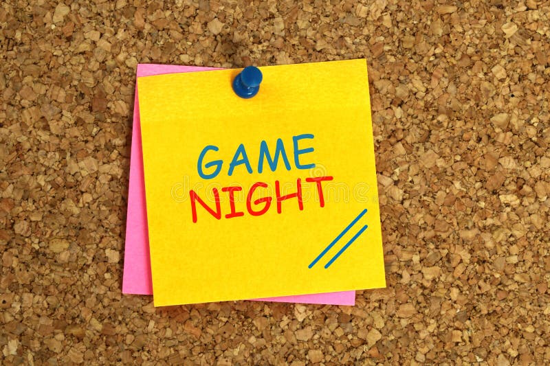 Game night sticky vector illustration