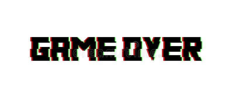 Game Over Glitch Design Vector Stock Vector Illustration Of Action Pixel