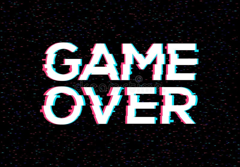 Game Over Glitch Pattern Retro Background. Video Game Screen Vhs 80s Vector  Poster Stock Vector - Illustration of vector, wallpaper: 222709588