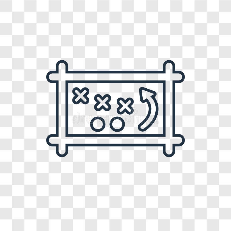 Game planning concept vector linear icon isolated on transparent stock illustration Game planning concept vector linear icon isolated on transparent stock illustration