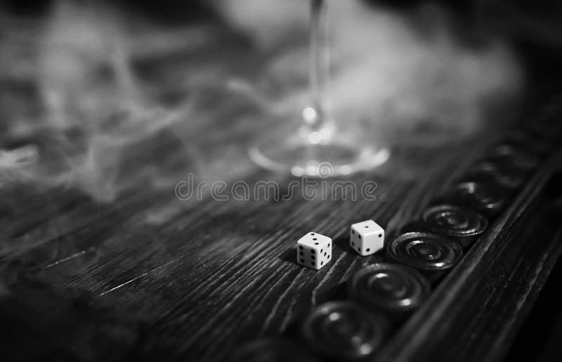 Table game handmade dice and backgammon Gambling