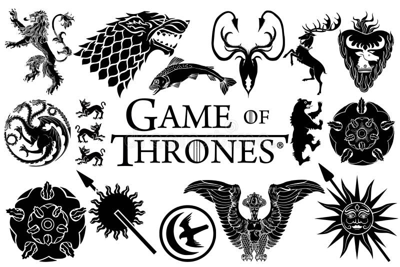 Game of Thrones Logos Vinyl Decal Stickers Stark Targaryen Symbols USA  Seller