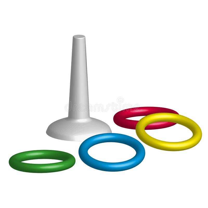 Game throwing rings toys in 3D