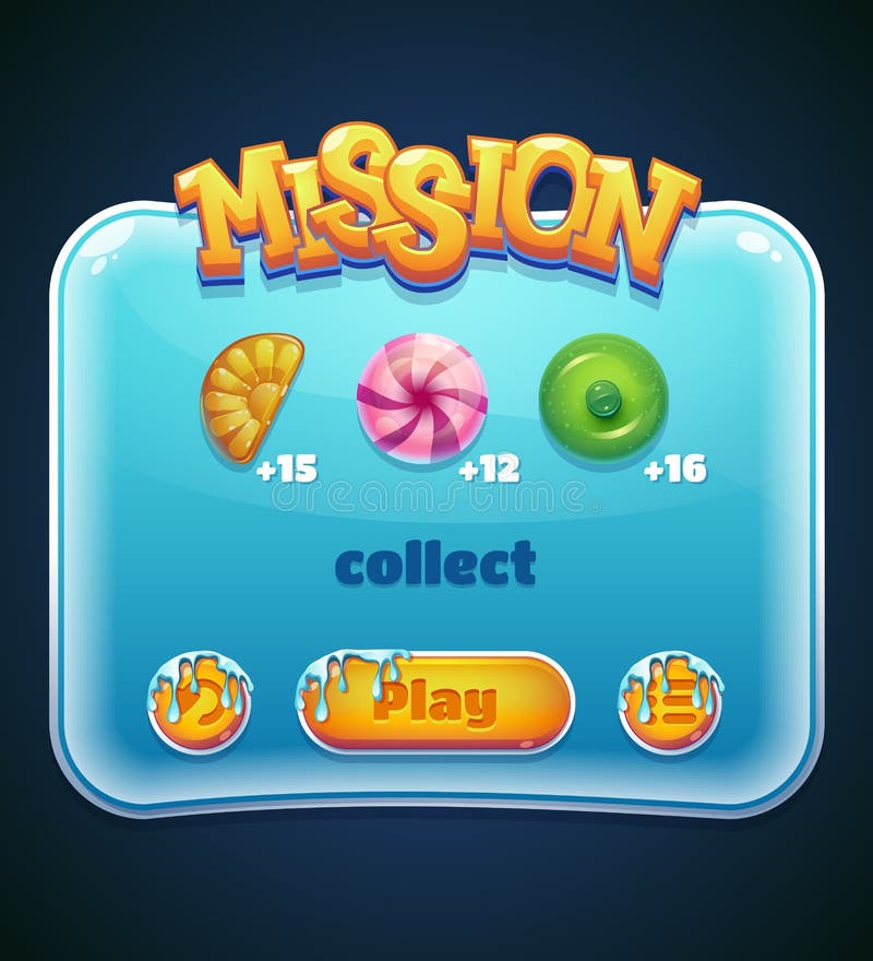 Game Window for Mission Computer App Stock Vector - Illustration of