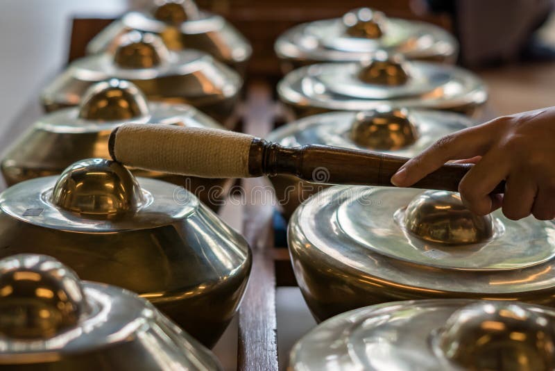 Gamelan, traditional music instruments in Indonesia royalty free stock photos