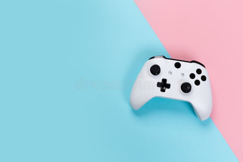 Gamepad De Joystick Branco, Console De Jogos Em Fundo Rosa Tecnologia De  Jogos De Computador Jogar Competição Videogame Controle Imagem de Stock -  Imagem de dispositivo, moderno: 165795279