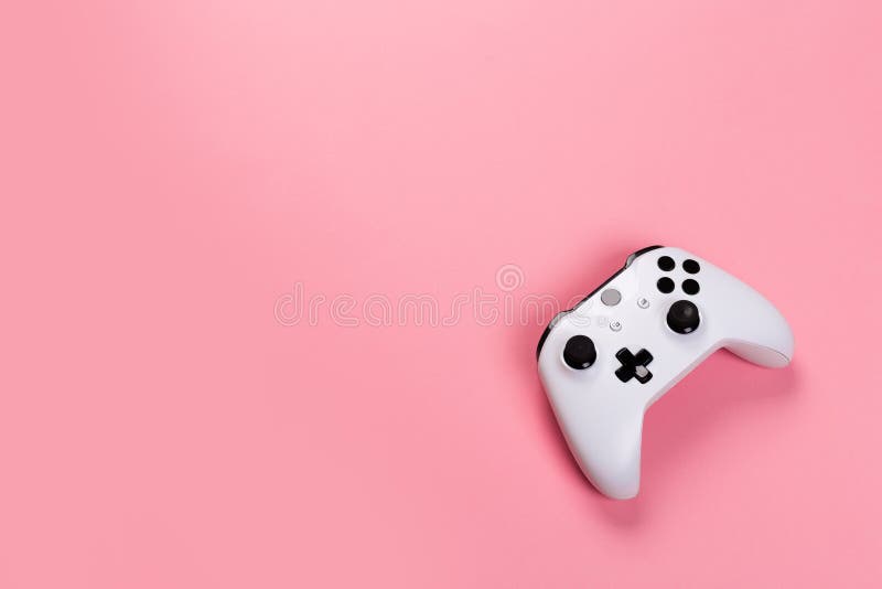 Gamepad De Joystick Branco, Console De Jogos Em Fundo Rosa Tecnologia De  Jogos De Computador Jogar Competição Videogame Controle Imagem de Stock -  Imagem de dispositivo, moderno: 165795279