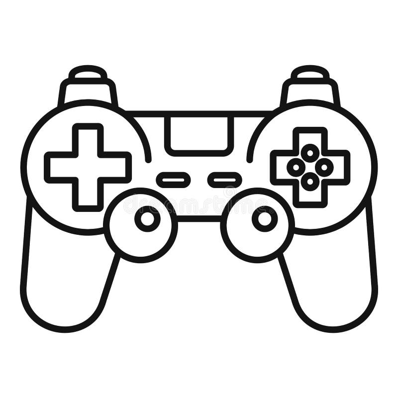 Gamepad-Steuerikone, Entwurfsart stock abbildung Gamepad-Steuerikone, Entwurfsart stock abbildung