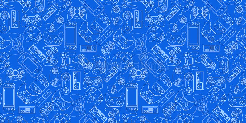 Gamepad Video game controller background stock illustration