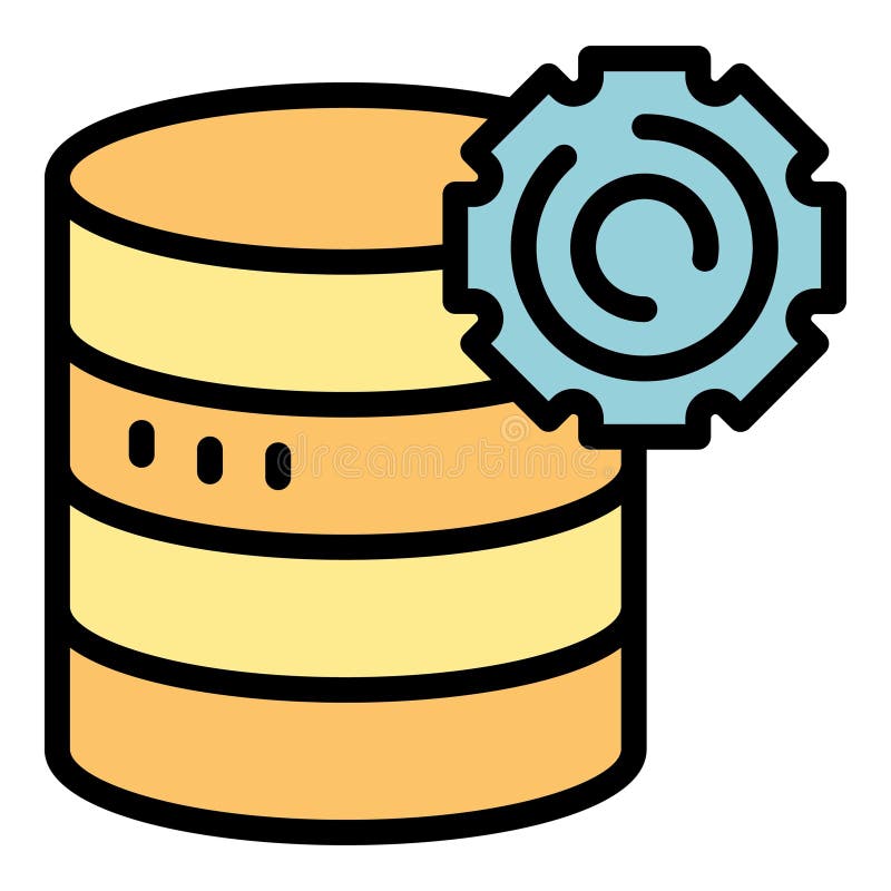 Gameplay data server icon vector flat royalty free illustration