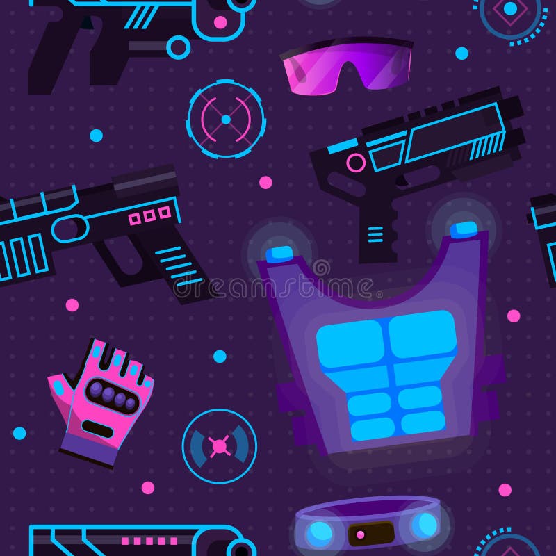 Laser tag game set banners Royalty Free Vector Image