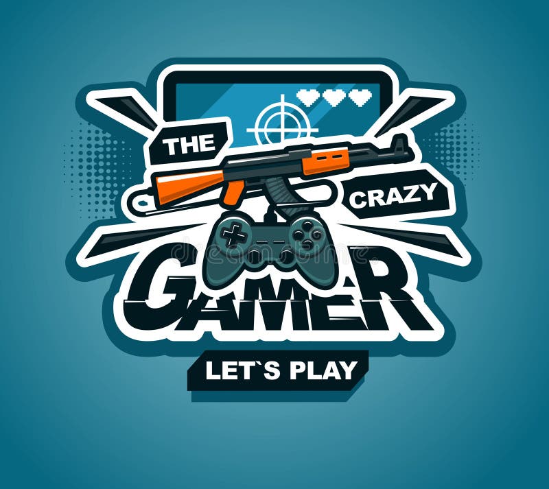 Crazy Gamer Winner Mascot. Esport Logo Design Stock Vector - Illustration of graphic, badge: 208105846