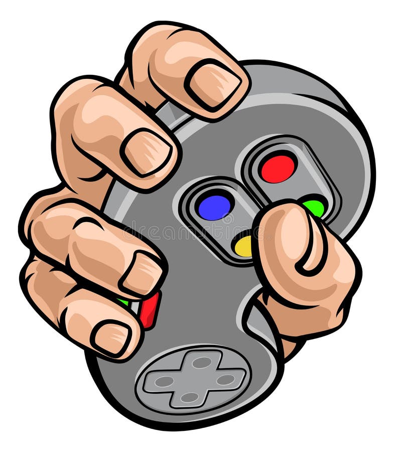 Gamer ręki mienia hazardu gry Wideo kontroler ilustracji