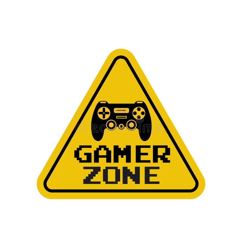 Gamer zone sign vector illustration with game controller icon