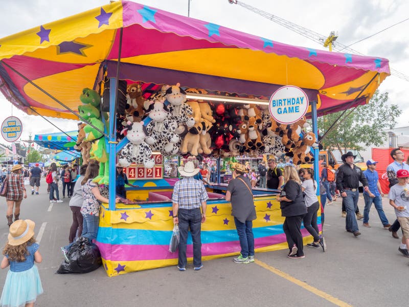 Games booth at the the Calgary Stampede royalty free stock photography Games booth at the the Calgary Stampede royalty free stock photography