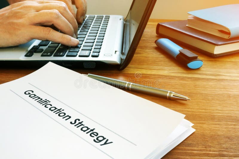 Gamification Strategy marketing plan. stock photo Gamification Strategy marketing plan. stock photo