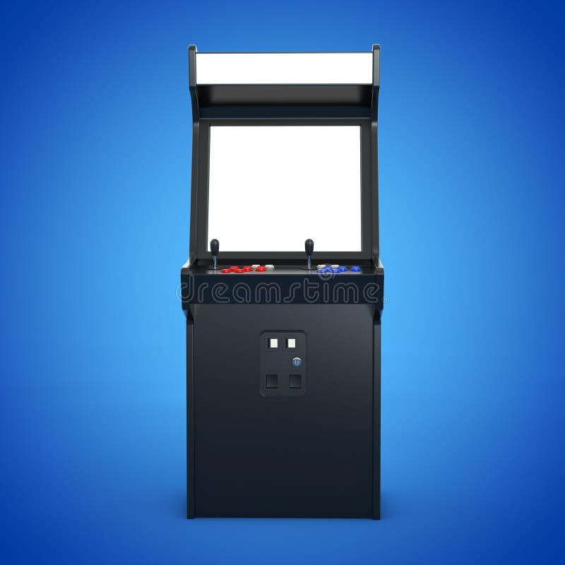 Gaming Arcade Machine with Blank Screen for Your Design. 3d Rend Stock Gaming Arcade Machine with Blank Screen for Your Design. 3d Rend Stock