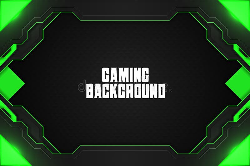 Gaming Background Black and Green with Element Stock Vector