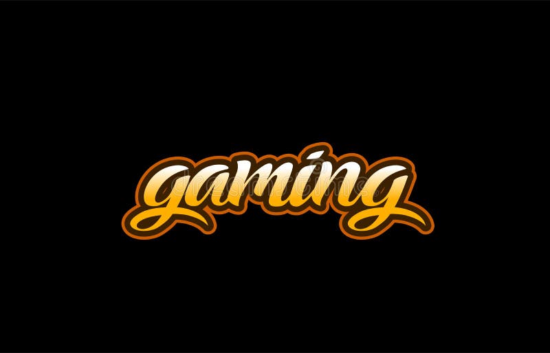 Gaming Word Text Banner Postcard Logo Icon Design Creative Concept Idea