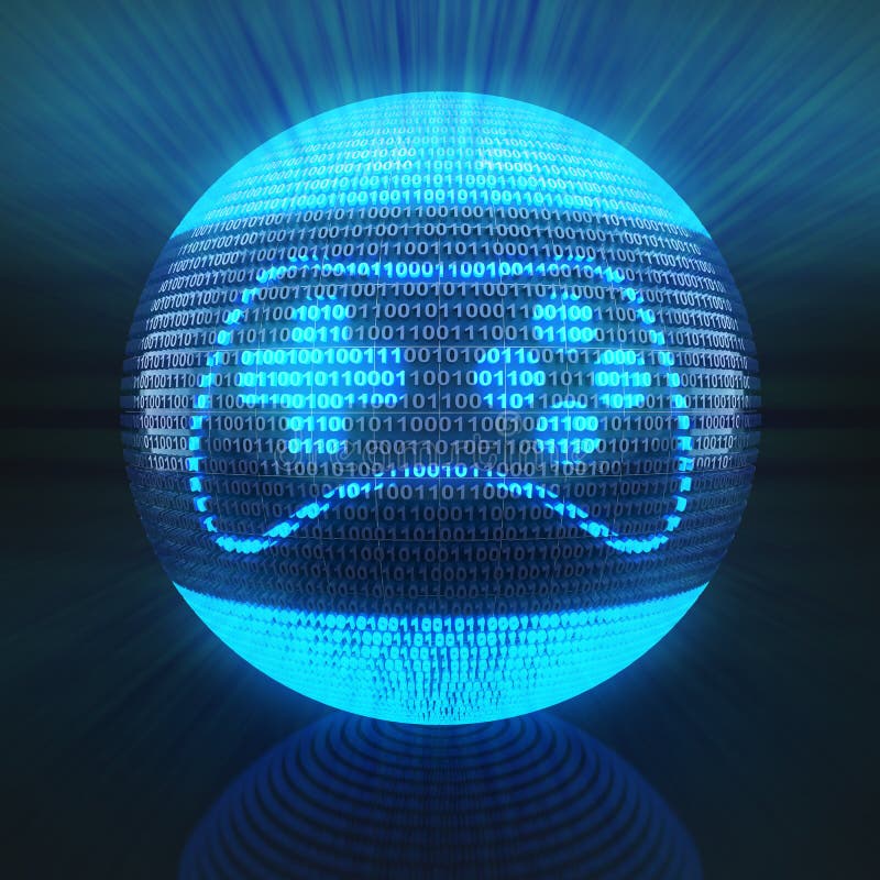 Gaming icon on globe formed by binary code vector illustration