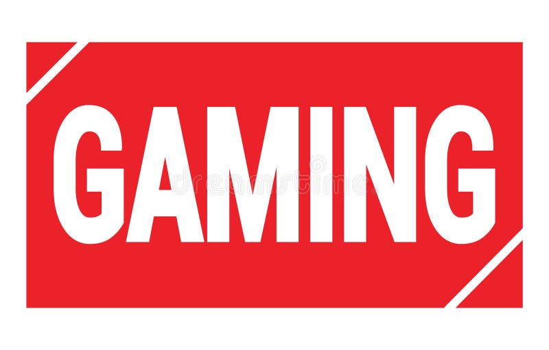 GAMING text written on red stamp sign stock illustration