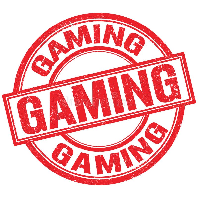 GAMING text written on red stamp sign royalty free illustration