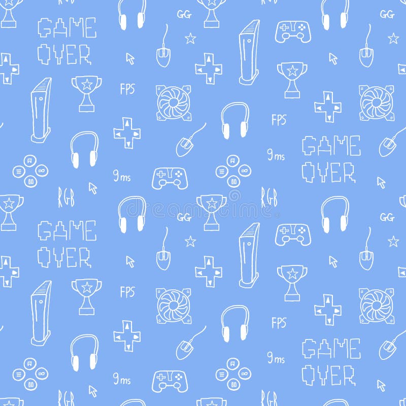 Computer games - seamless background Royalty Free Vector