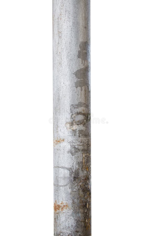 Metal pole isolated on white background. Metal pole isolated on white background