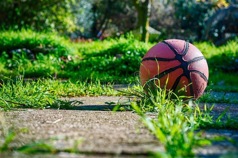 Gammal basket i landslekplats fotografering för bildbyråer Gammal basket i landslekplats fotografering för bildbyråer