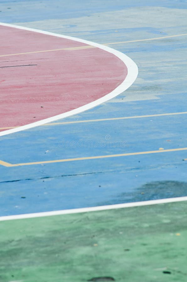 Gammal basketdomstol arkivfoton Gammal basketdomstol arkivfoton