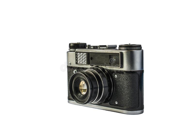 Gammal filmkamera som isoleras på vit bakgrund royaltyfri fotografi Gammal filmkamera som isoleras på vit bakgrund royaltyfri fotografi