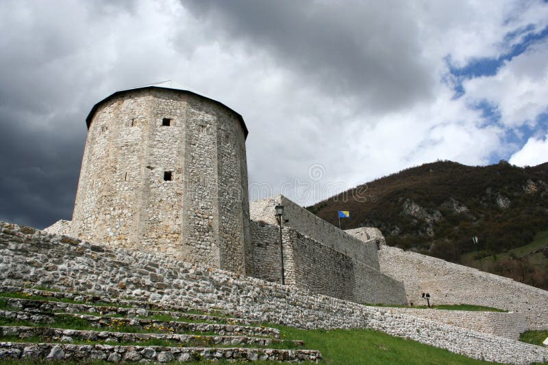 Gammal medeltida town Travnik arkivfoton Gammal medeltida town Travnik arkivfoton