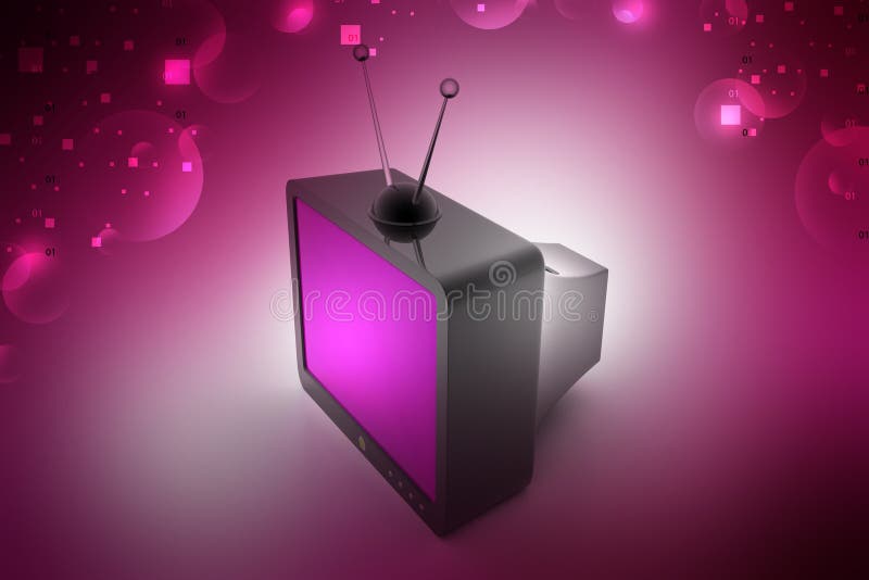Gammal modetelevision vektor illustrationer Gammal modetelevision vektor illustrationer