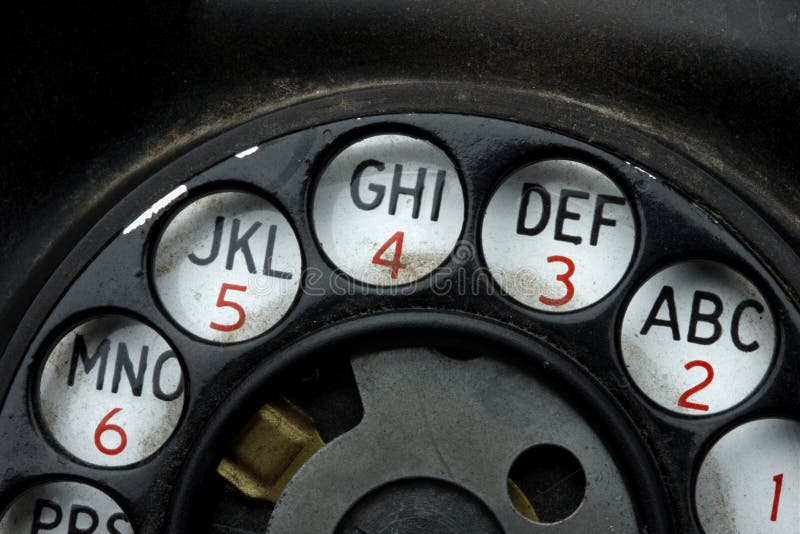 gammal roterande telefon för visartavla arkivbild gammal roterande telefon för visartavla arkivbild