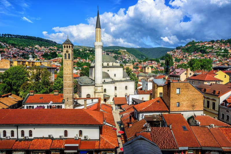 Gammal stad av Sarajevo, Bosnien och Hercegovina