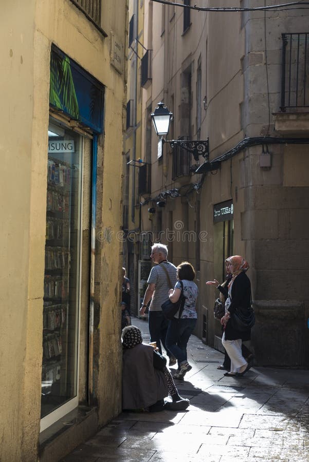 Gammal stad, Barcelona fotografering för bildbyråer Gammal stad, Barcelona fotografering för bildbyråer