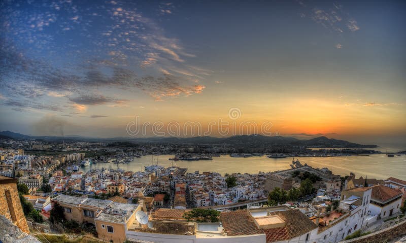 Gammal stad - Ibiza - eivissa royaltyfri foto Gammal stad - Ibiza - eivissa royaltyfri foto