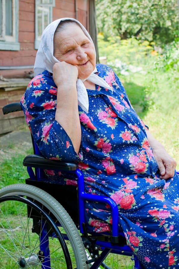 Portrait of the old woman outdoor. Portrait of the old woman outdoor