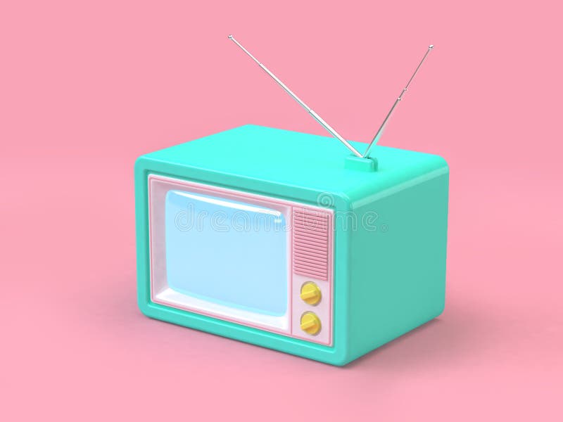 gammal televisiontecknad filmstil på det rosa minsta bakgrundsteknologibegreppet 3d framför stock illustrationer gammal televisiontecknad filmstil på det rosa minsta bakgrundsteknologibegreppet 3d framför stock illustrationer