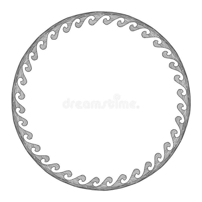 Gammalgrekiskarundaprydnad stock illustrationer Gammalgrekiskarundaprydnad stock illustrationer