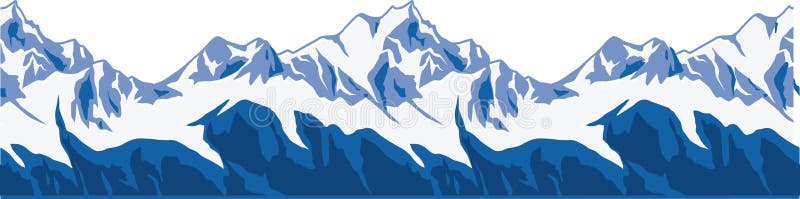 Gammes de montagnes couvertes de neige illustration libre de droits