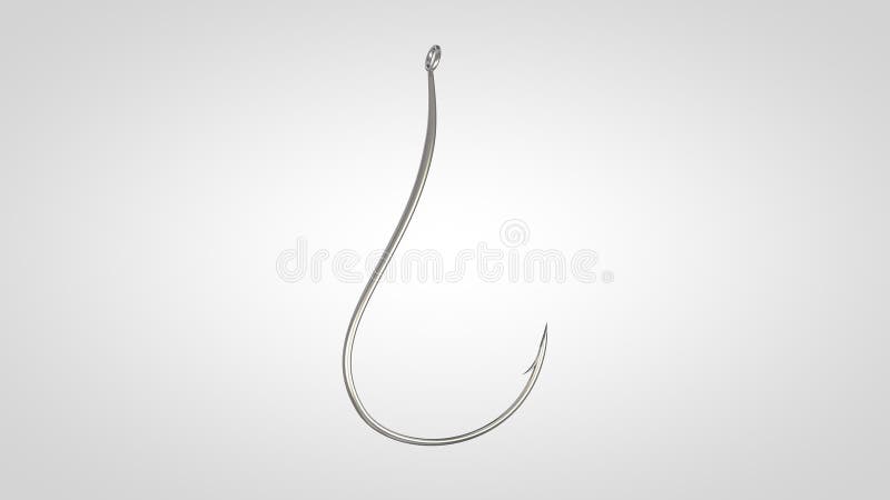 Gancho de pesca rendido 3d alto do res ilustração royalty free Gancho de pesca rendido 3d alto do res ilustração royalty free