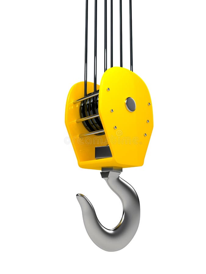Gancho industrial que pendura em uma corrente ilustração stock Gancho industrial que pendura em uma corrente ilustração stock