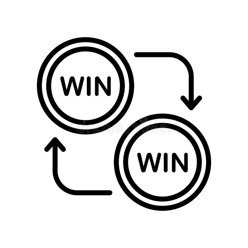 Gane la muestra y el símbolo del vector del icono aislados en el fondo blanco, Wi libre illustration Gane la muestra y el símbolo del vector del icono aislados en el fondo blanco, Wi libre illustration