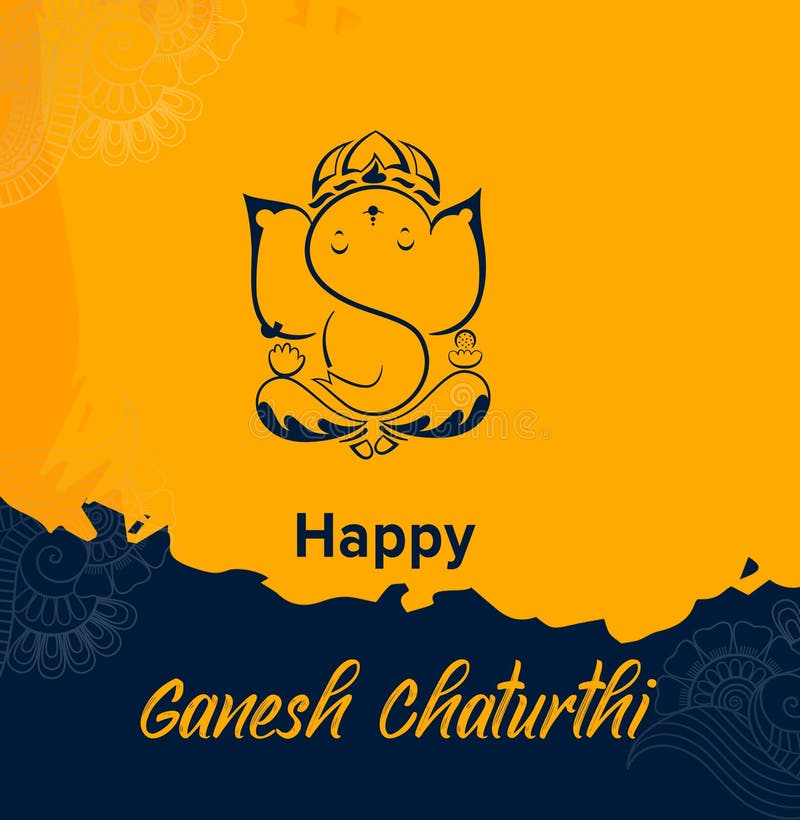 Ganesh Chaturthi Festival Background & Greeting Card Stock Image - Image of  indian, culture: 156885615