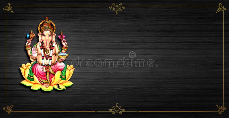 Ganesha TREDITIONAL INVITATION CARD Stock Image - Image of table,  invitations: 169466233