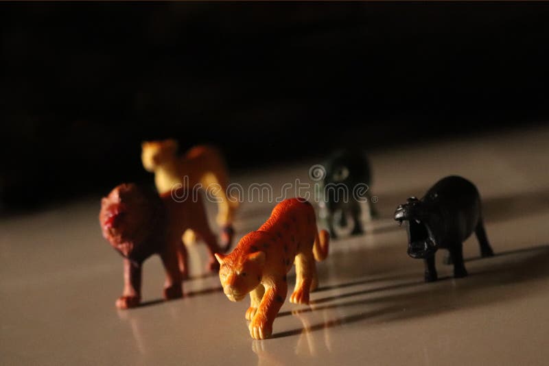 The Gang - Miniature Toys of Wild and Dangerous Animals. Stock Image -  Image of safe, wild: 184746181